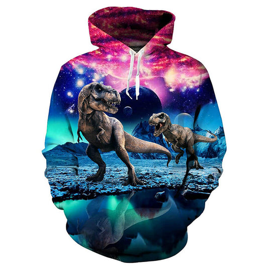 Galaxy Dinosaurus Grappige Hoodie