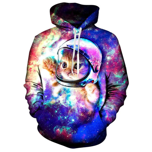 Astronaut Ruimte Kat Grappige Hoodie