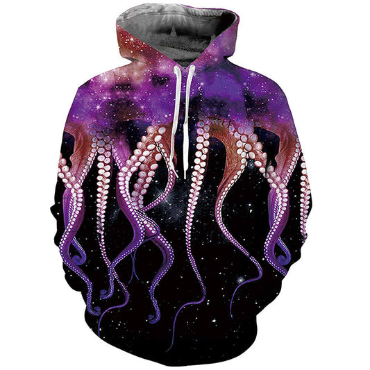 Paarse Octopus Hoodie
