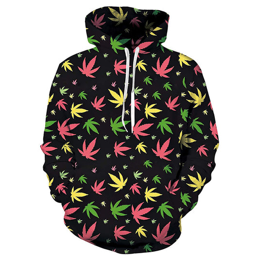 Kleurrijke wiet hoodie