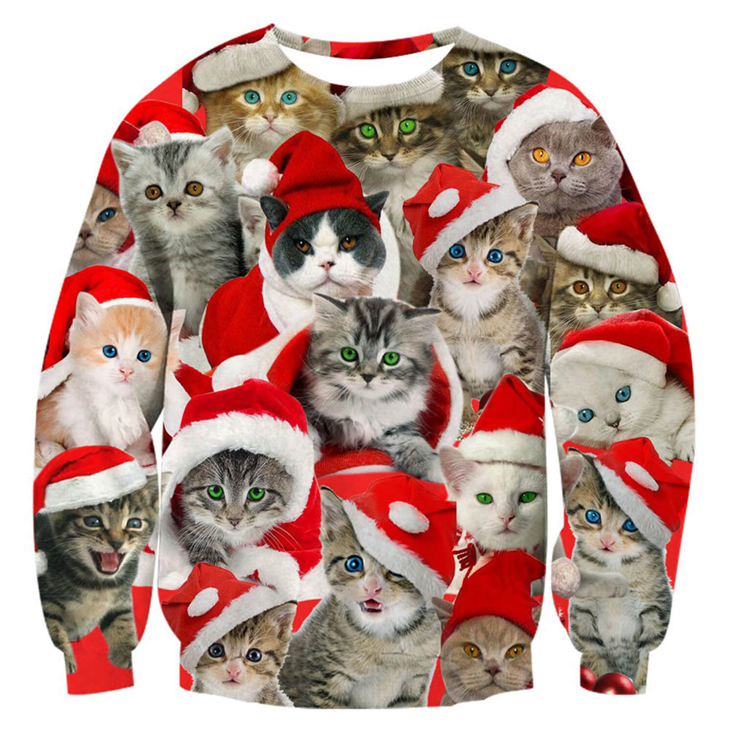 ugly cat christmas dress Sweater 4XL The color of this