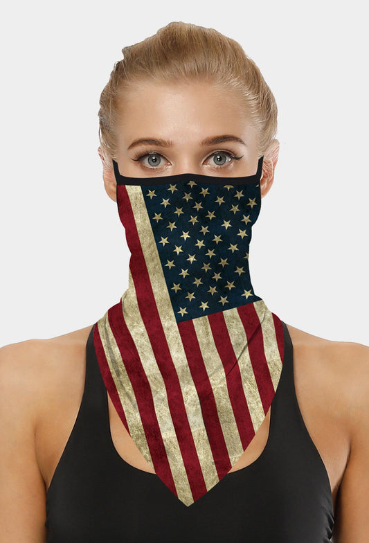 Amerikaanse vlag bandana sjaal met oorlussen