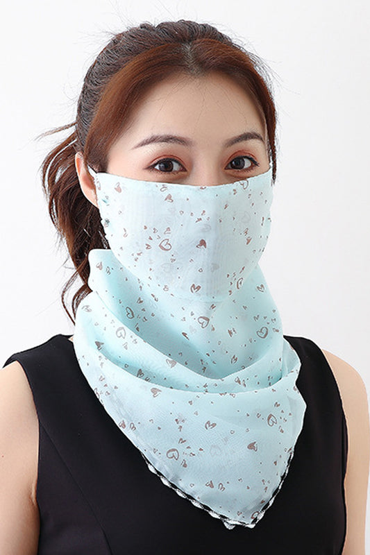 Love Heart lichtgroene bandana sjaal met oorlussen