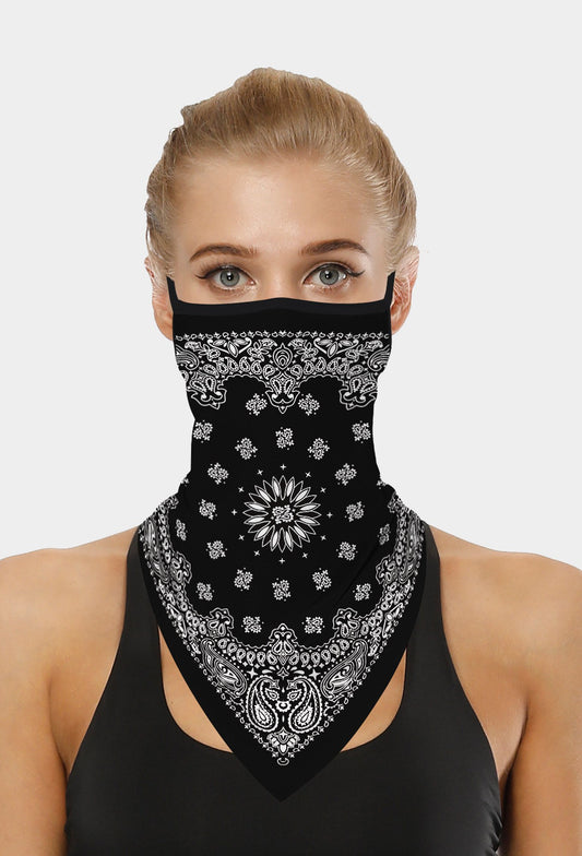 Paisley Gezichtsbandana Met Oorlussen