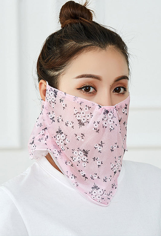 Bloemengezichtsmasker met oorlussen