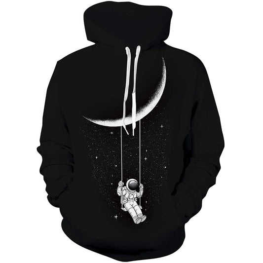 Zwarte Astronaut Grappige Hoodie