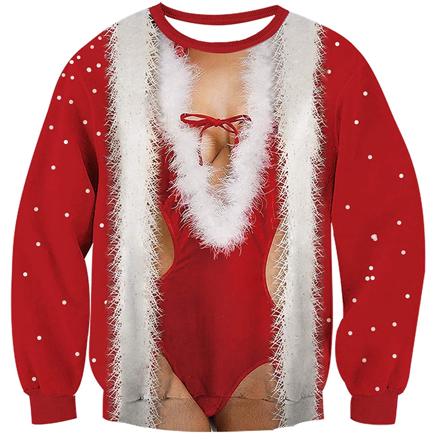 Red Bikini Ugly Christmas Sweater D&F Clothing Red Bikini Ugly Christmas Sweater D&F Clothing