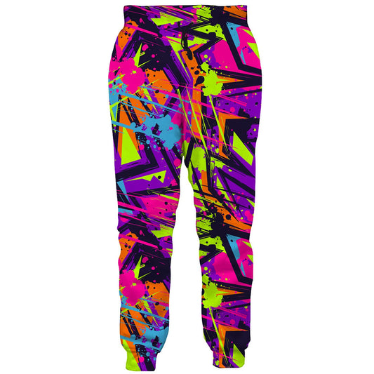 80s Kleurrijke Graffiti Grappige Joggingbroek