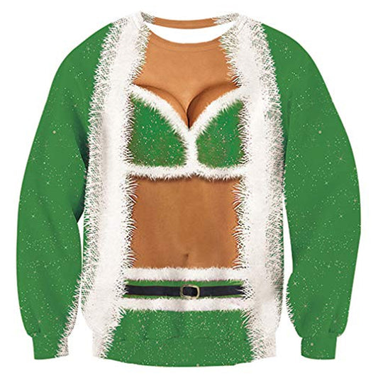 Green Big Boobs Ugly Christmas Sweater