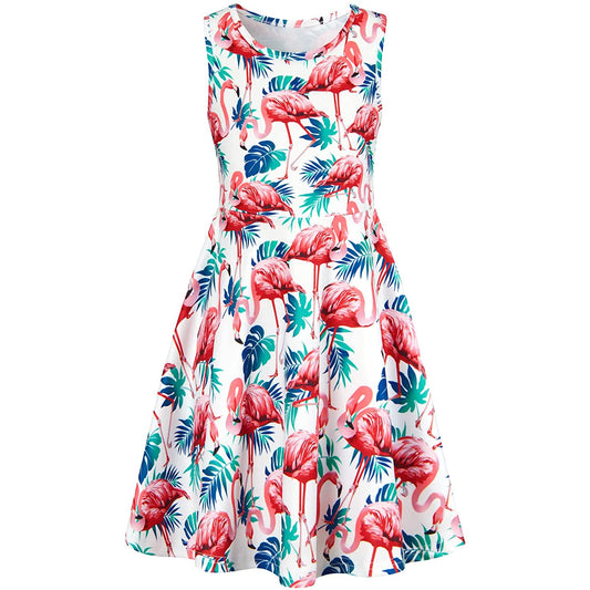 Roze Flamingo's Grappige Meisjesjurk