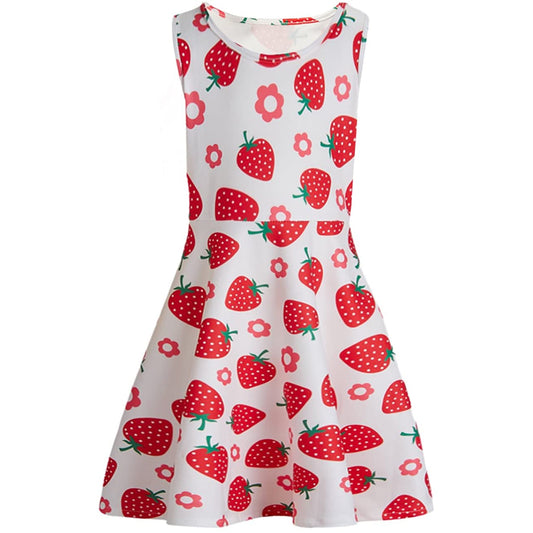 Aardbeien Grappig Meisjesjurkje