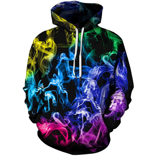 Kleurrijke rook grappige hoodie