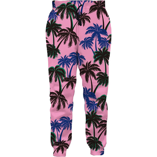Palmboom Roze Grappige Joggingbroek