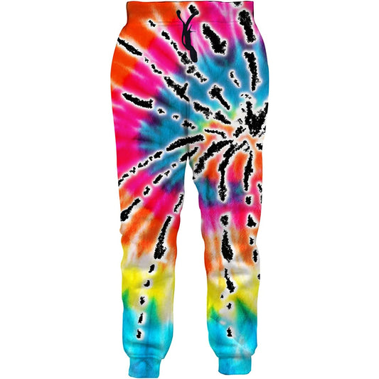 Kleurrijke regenboog wervelende grappige joggingsbroek