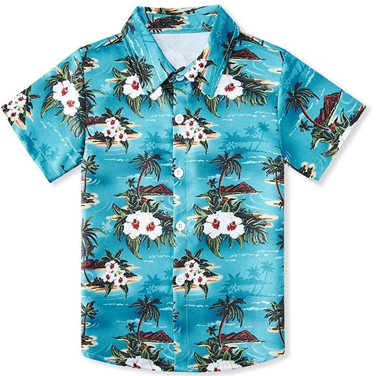 Palm Tree Island Grappig Peuter Hawaiiaans Shirt