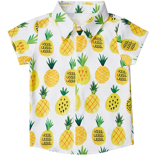 Geel ananas grappig peuter Hawaiiaans shirt
