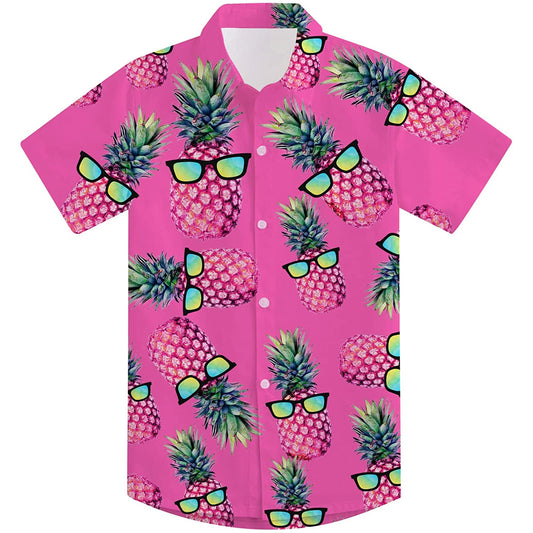 Zonnebril Ananas Roze Grappig Peuter Hawaiiaans Shirt