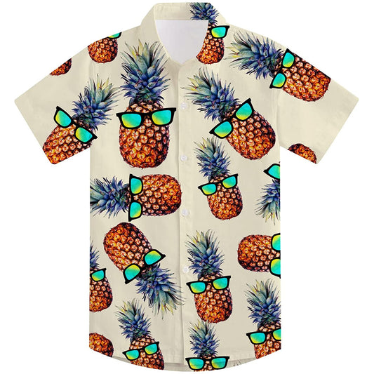 Zonnebril Ananas Geel Grappig Peuter Hawaiiaans Shirt