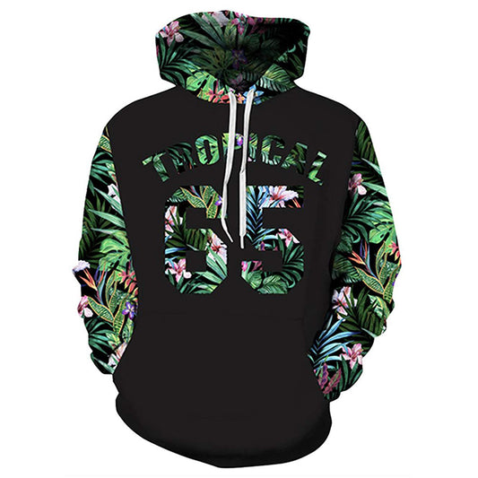 Tropische 65 Bloemen Hoodie