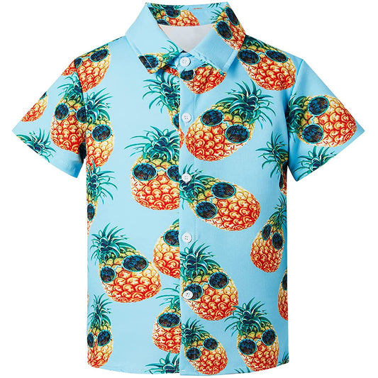 Blauwe ananas grappig peuter Hawaiiaans shirt