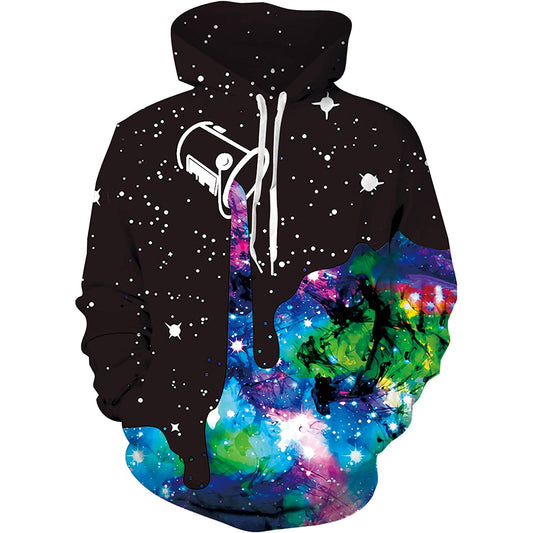 Galaxy Gieten Schilderij Grappige Hoodie