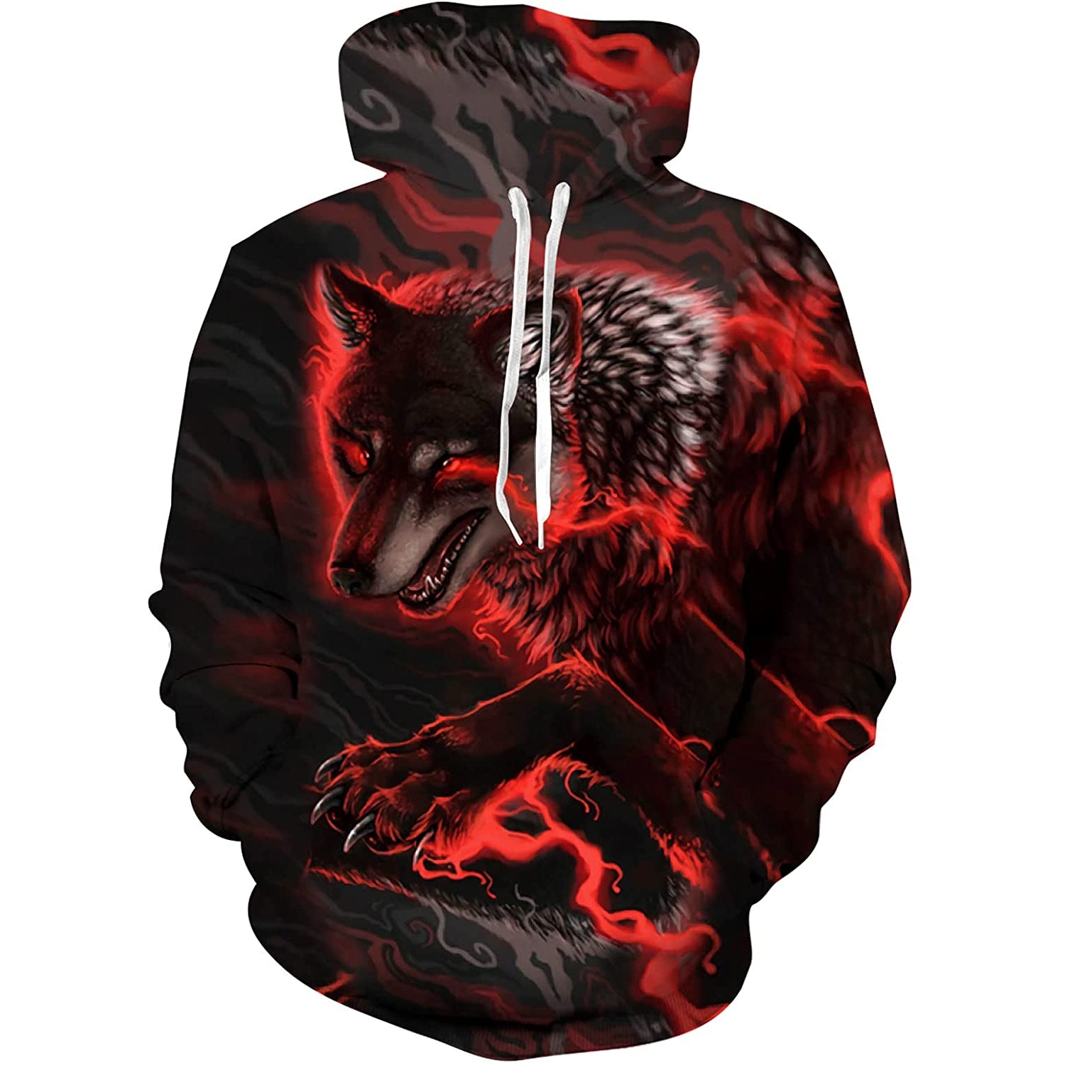 Red Wolf Funny Hoodie – D&F Clothing®