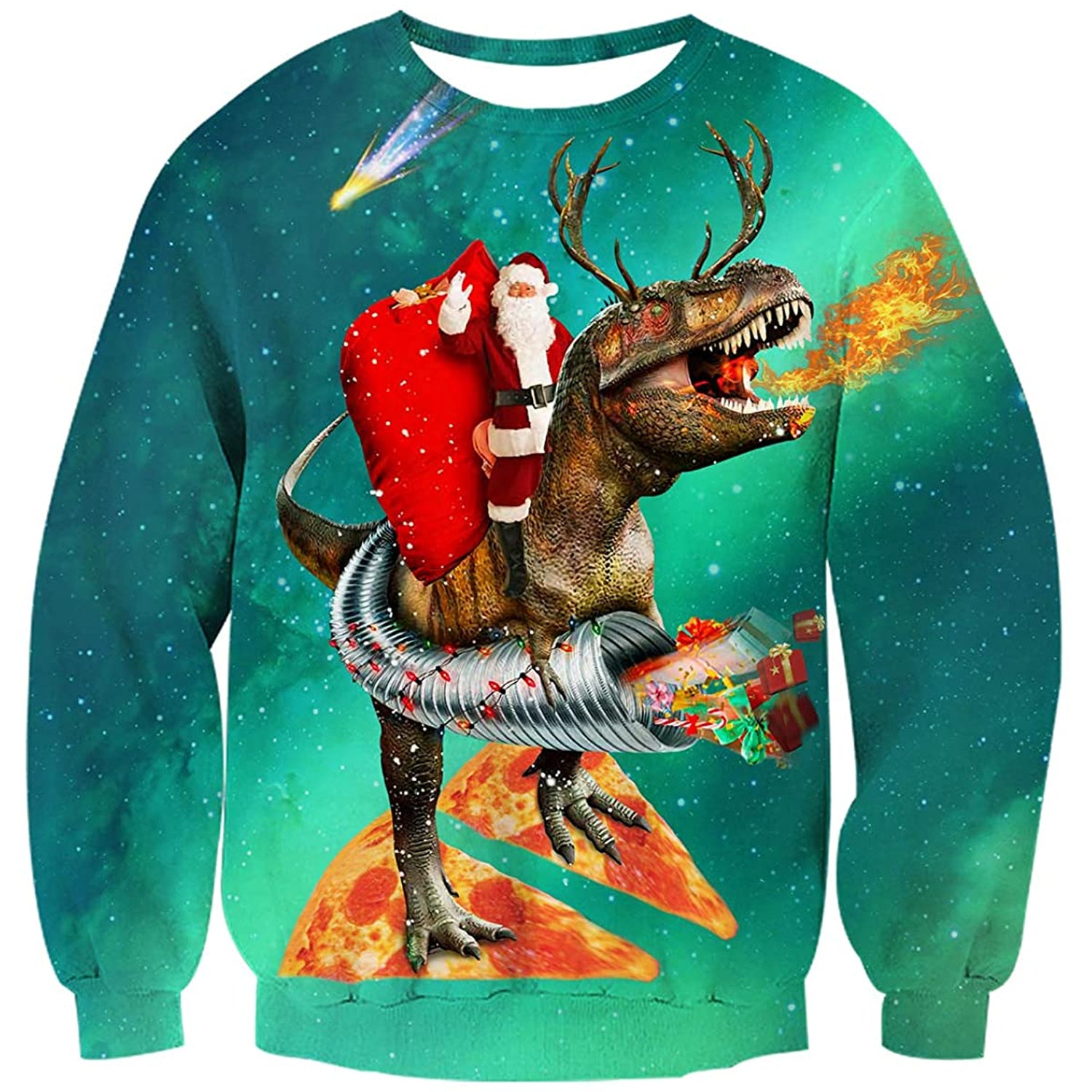 white christmas dresses Noel Dinosaur Dress – Abby Apples Boutique main image 0