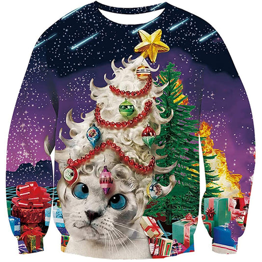 Boomkat lelijke kersttrui