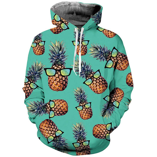 Groene zonnebril ananas hoodie