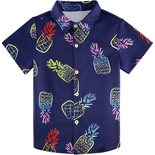 Ananas Marine Grappig Peuter Hawaiiaans Shirt