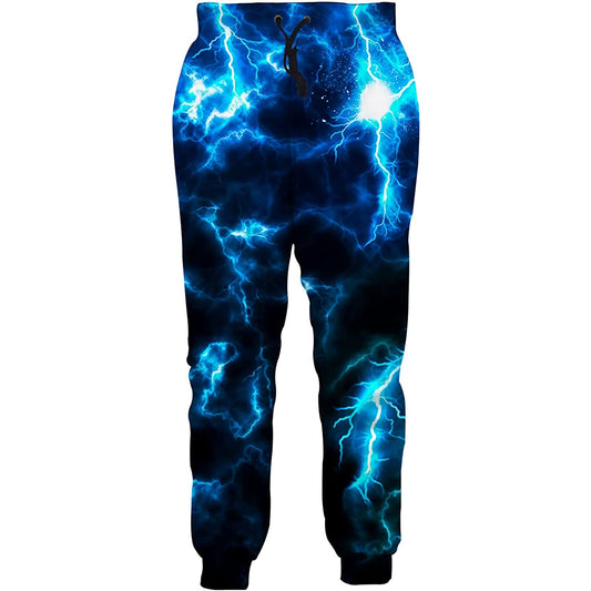 Blauwe bliksem grappige joggingbroek