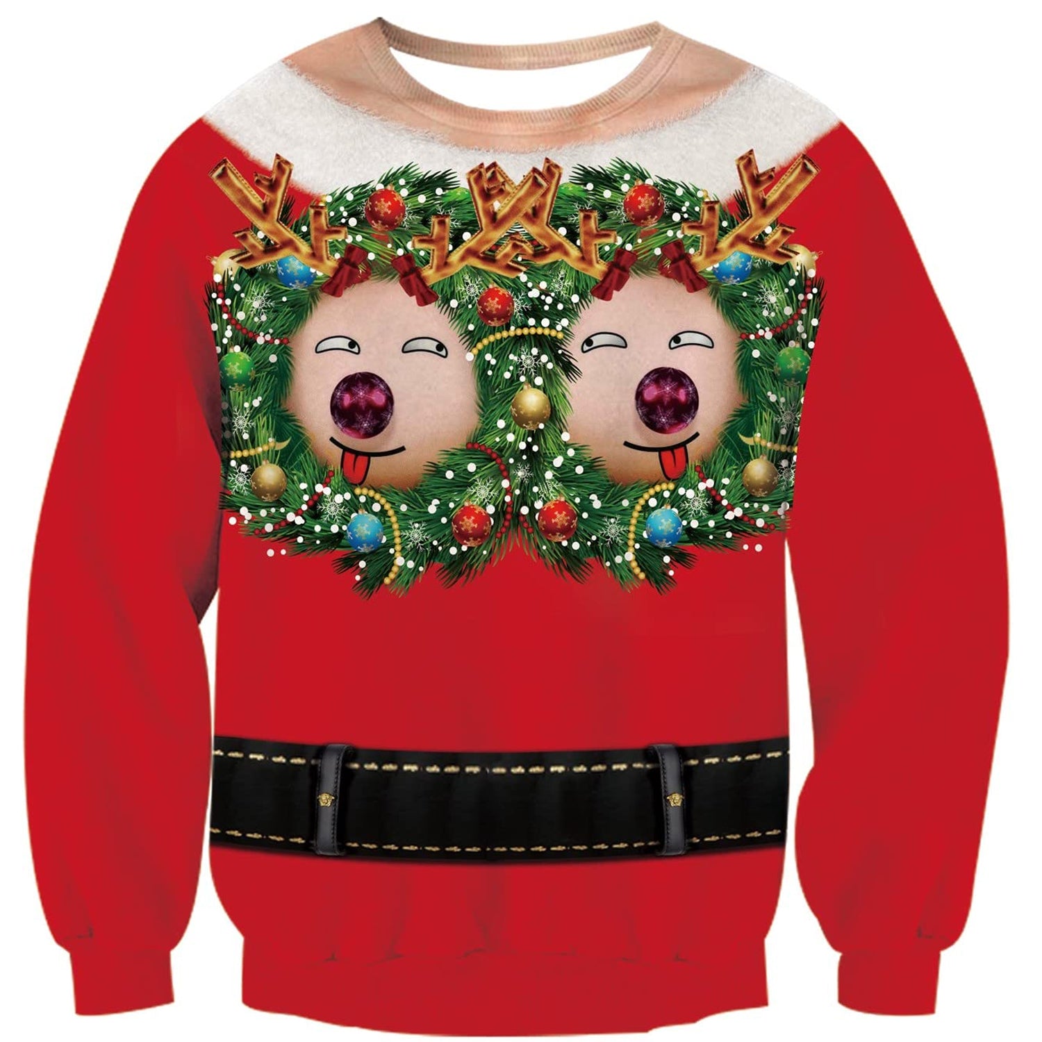 Reindeer Tits Red Ugly Christmas Sweater – D&F Clothing®