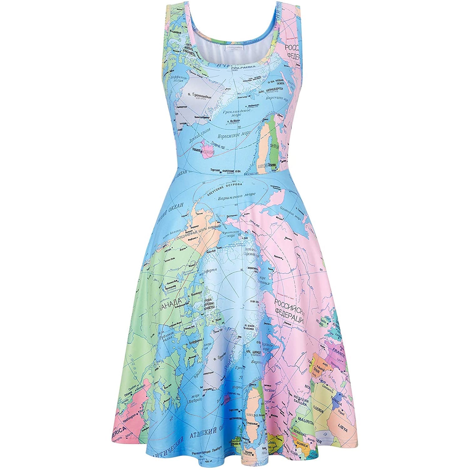Map Funny Dress for Women L
