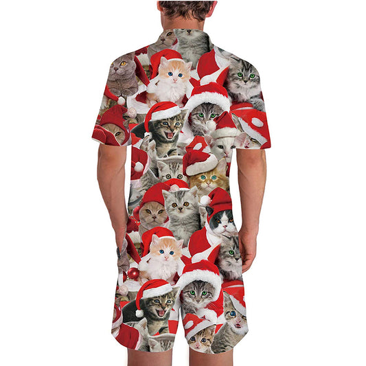 Christmas Cats Male Romper