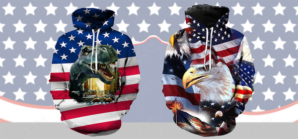 2024 Best American Flag Hoodie For Patriot Party