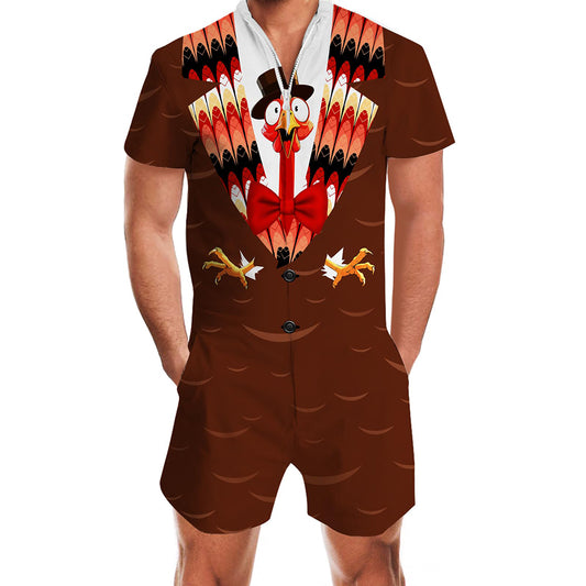 Funny Turkey Men Romper