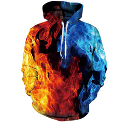 Ice & Fire Smoke Funny Hoodie