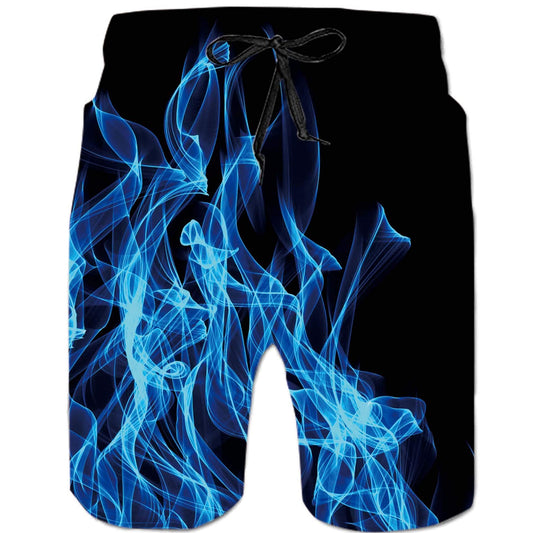 Blauwe rook grappige boardshorts