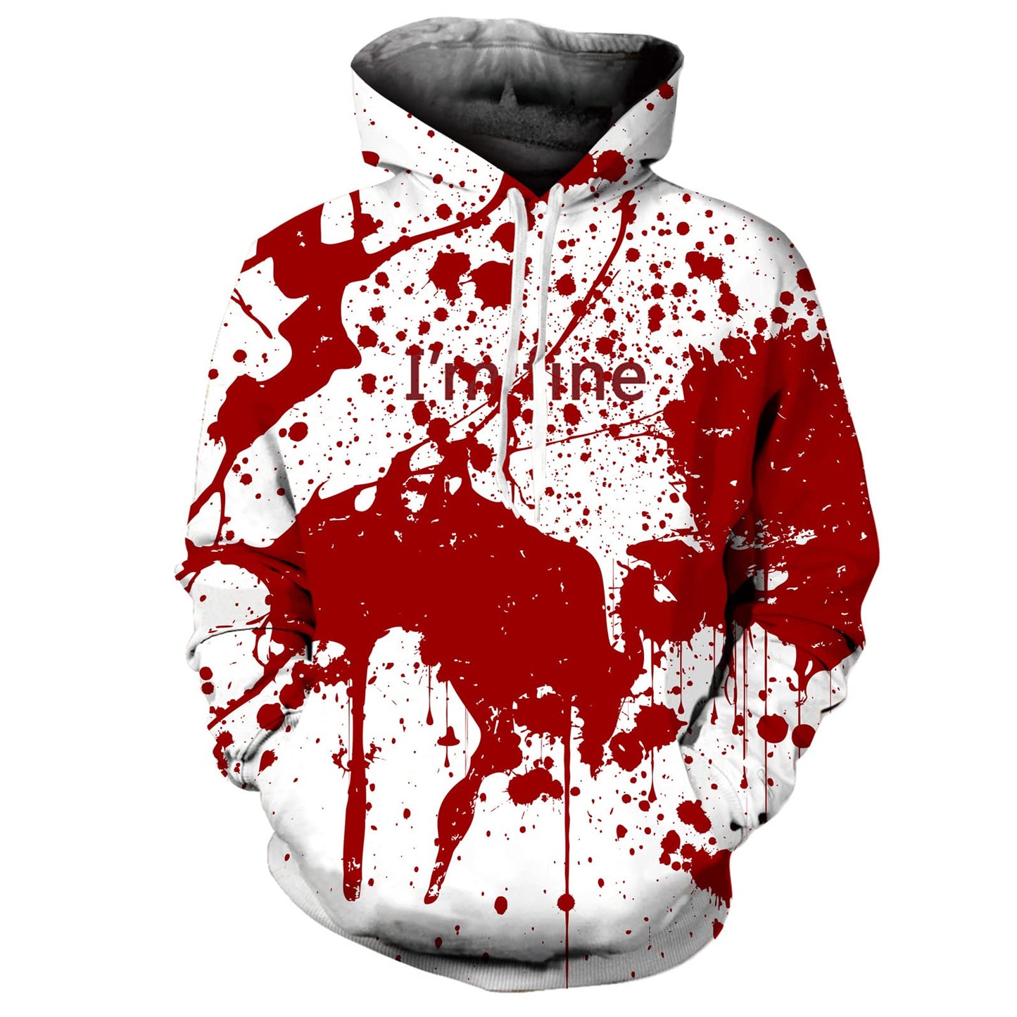 Ik ben prima Bloed Grappige Hoodie