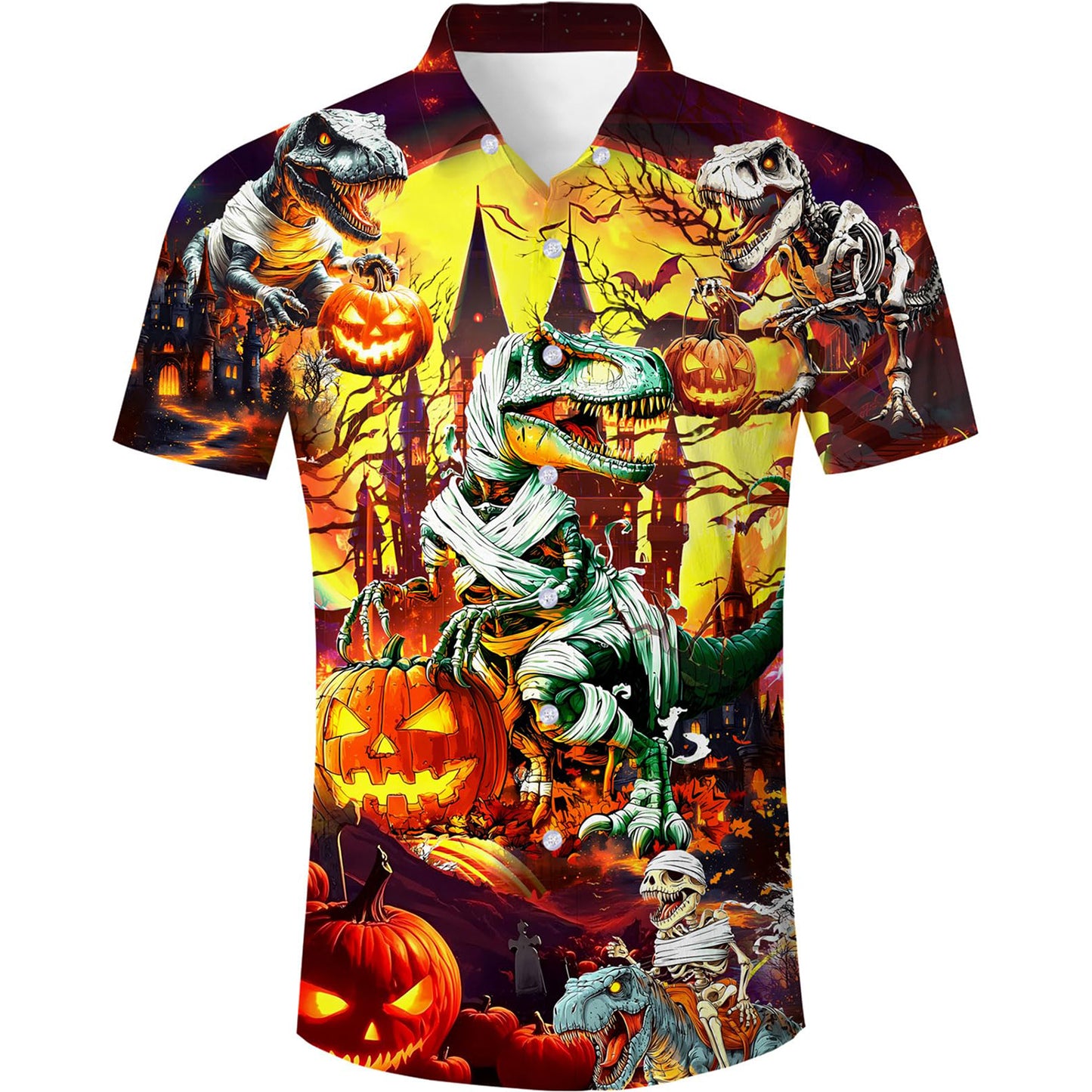 Halloween Dinosaur Funny Hawaiian Shirt