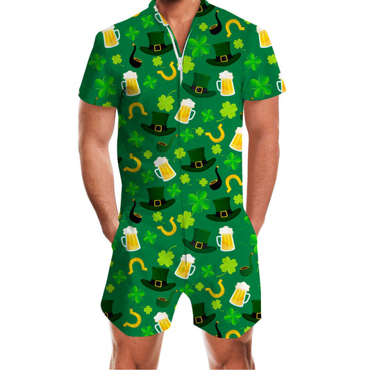 St. Patrick's Day Bier Lustiger Männer Strampler