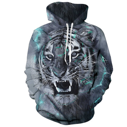 Grijze Tijger Grappige Hoodie