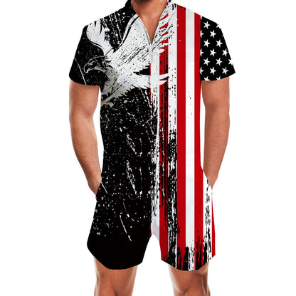 Amerikaanse vlag adelaar grappige mannen romper