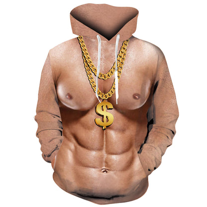 Gouden ketting spier lelijke hoodie