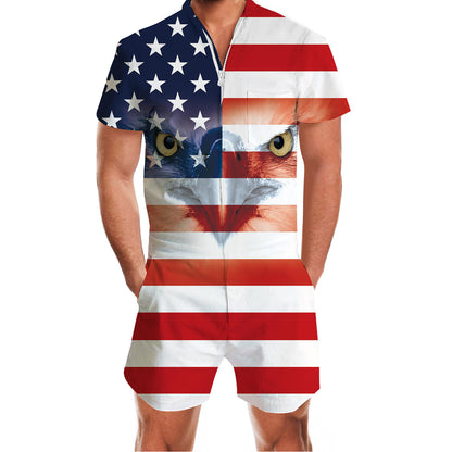 Amerikaanse vlag adelaar grappige mannen romper