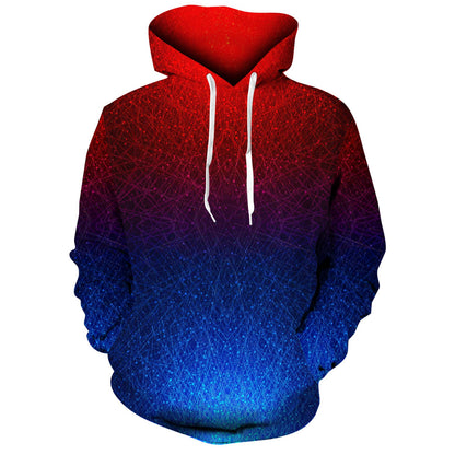 Rood Blauw Grappig Hoodie