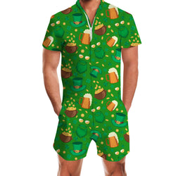 Beer Bearded St Patrick's Day Funny Male Romper