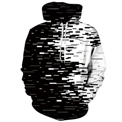 Zwart-witte grappige hoodie