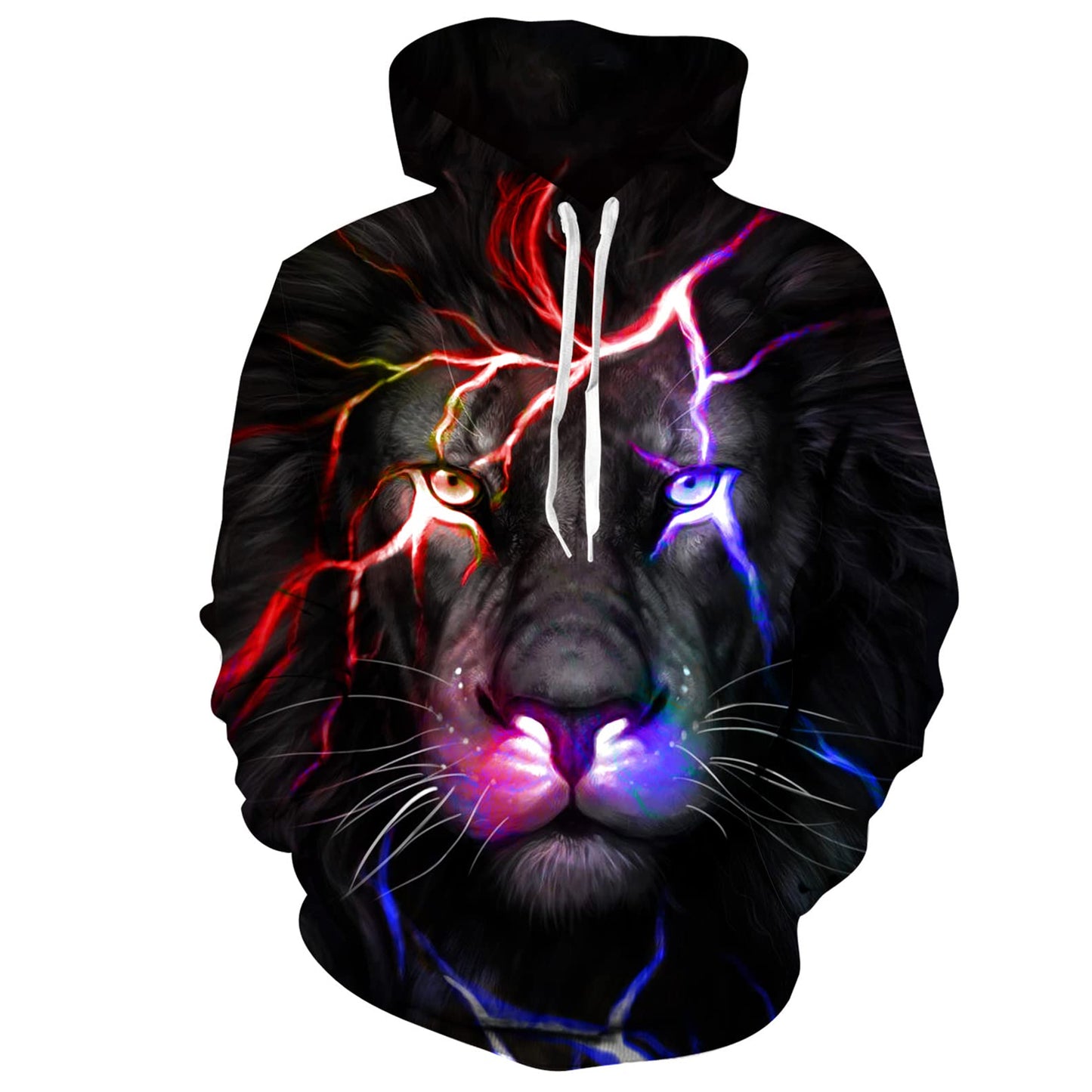 Grappige hoodie met verlichtingsleeuw