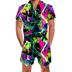 Graffiti Colorful Funny Men Romper